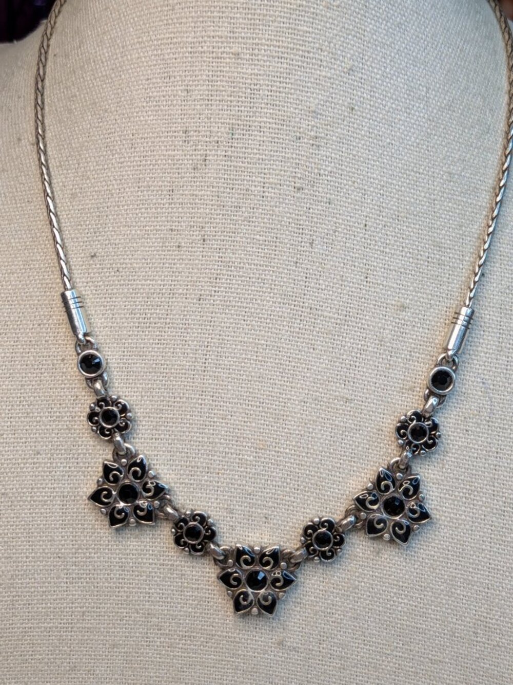 Brighton “Garden of Eden” Silver‑Plated Floral Necklace